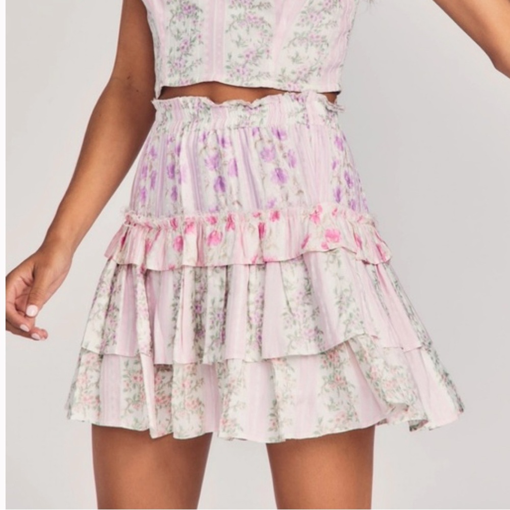 LoveShackFancy Pastel Floral Skirt Set